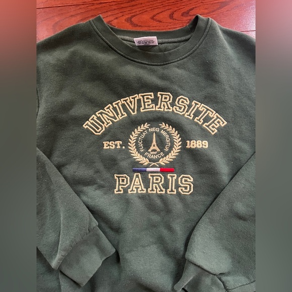 Vintage Universite of Paris France MNF crewneck, green Size Small - Picture 7 of 7